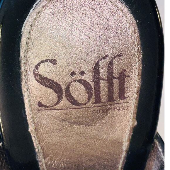 Sofft Patent Leather Heels w/ Jeweled Accents - Women's Size 7 1/2 M - Open Toe - Picture 7 of 11